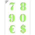 QBIX Number Stencil - 7 8 9 0 $ € - A3 Format