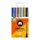 Molotow ONE4ALL Acrylic Markers Metallic Set of 6 shades - 2mm