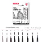 Uni-Pin Urban Sketching set 9 stuks