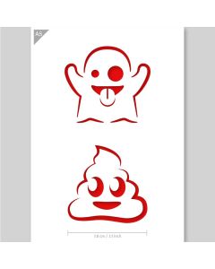 QBIX Emoji's Stencil - A5 Size