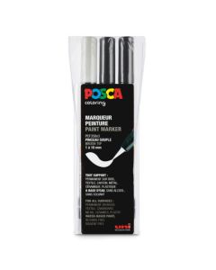 Posca Brush Marker Zwart/Wit Set – PCF-350