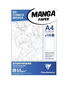 Clairefontaine Manga Paper - A4 storyboard paper - 1-fold layout
