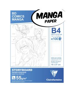 Clairefontaine Manga Paper - B4 storyboard paper - 6-fold layout
