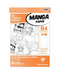 Clairefontaine B4 Manga paper - 40 sheets - 1-fold division