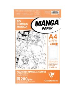 Clairefontaine A4 Manga paper - 40 sheets - 6-fold layout
