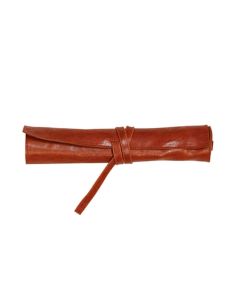 Rhodia Flying Spirit Leather Pencil Roll - Brown