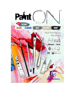 Clairefontaine Paint-ON A4 Block - 6 Colors