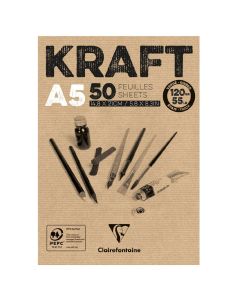 Clairefontaine Kraft paper A5 Block - Brown