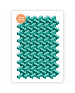 3D Rectangle Pattern Stencil - A3 size - 3 Layers