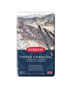 Derwent Tinted Charcoal 12 Pencils Tin