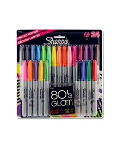 Sharpie 80's Glam collection with fine tip - set of 24 pcs