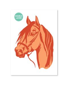 QBIX Horse Stencil - A3 Size - 2 Layers