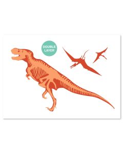 QBIX Dinosaur Stencil - A3 Size - 2 Layers