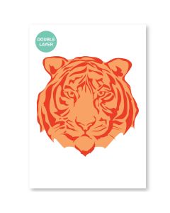 QBIX Tiger Stencil - A3 size - 2 layers
