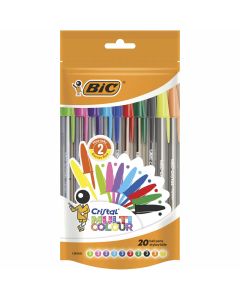 BIC Cristal ballpoint pens set of 20 colors