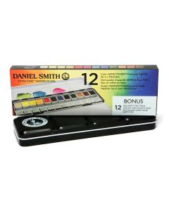 Daniel Smith watercolor half pan sets - 12 colors in metal tin