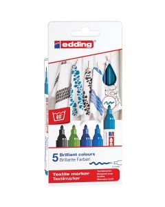 Edding 4500 Textile marker set of 5 cold colors