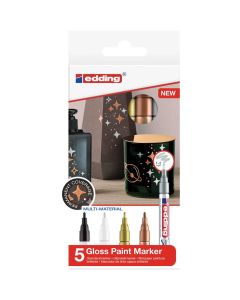 Edding 751 paint marker set of 5 metallic colors