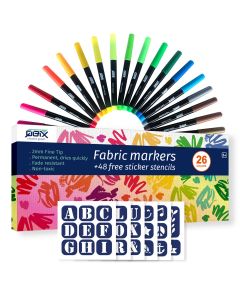 QBIX Permanent Textile Markers set
