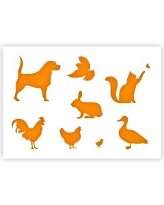 Farm Animals Stencil in 3 sizes