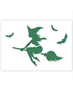 Halloween Witch Stencil in 3 sizes