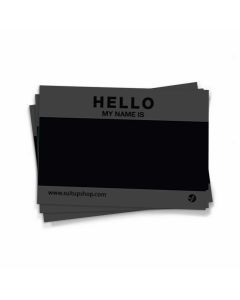 Hello My Name is stickers 50pcs - Black