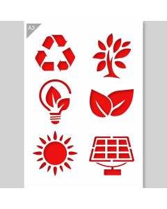 QBIX Green Energy Stencil - A3 Format