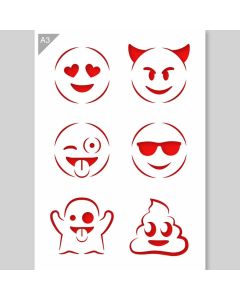 QBIX Emoji Stencil - A3 size