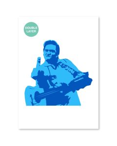 QBIX Johnny Cash Stencil - A3 size - 2 layers