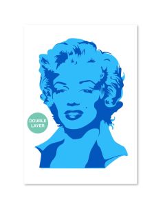 QBIX Marilyn Monroe Stencil - A3 size - 2 layers