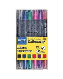 Itoya calligraphy marker double sided set of 6