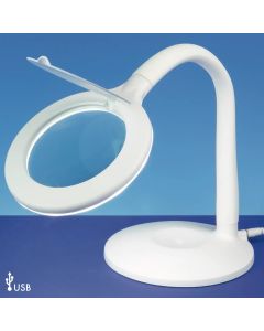 Lightcraft flexible LED USB magnifying glass lamp