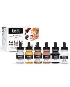 Liquitex Pro Acrylic Ink set of 6 metallic colors