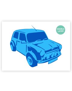 QBIX Mini Cooper Stencil - A3 Size - 2 layers