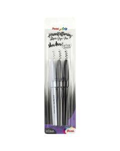 Pentel Brush Pen Shadow Edition - Set of 3