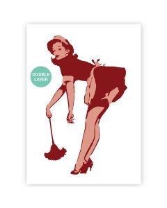 A3 Pinup Maid Stencil - 2 Layers