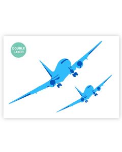 QBIX Airplane Stencil - A3 Size - 2 layers