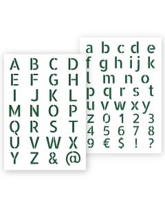 QBIX Letter Stencil Modern - A3 Format