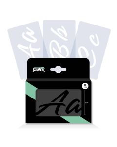 Decorative letter stencils set in 2 sizes