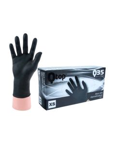 Qtop Nitril Gloves - 100 pieces - Black