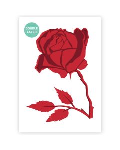 QBIX Rose Stencil - A3 size - 2 layers
