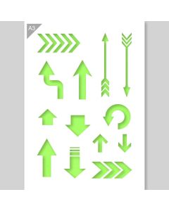 QBIX Arrows Stencil - A3 Format