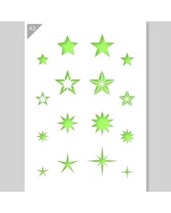 QBIX Stars Stencil - A3 size
