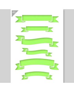 QBIX Banner Shape Stencil - A3 Size