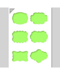 QBIX Ornament Shapes Stencil - A3 format