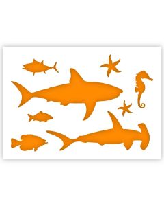 Sea Life Stencil in 3 sizes