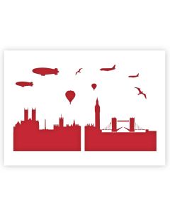 A3 London City Skyline Stencil