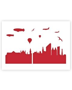 A3 Den Haag City Skyline Stencil