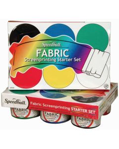 Speedball Screen Printing Textile Paint starter set of 6 basic colors