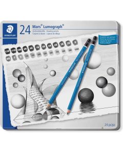 Staedtler Mars Lumograph 100 set of 24 pencils